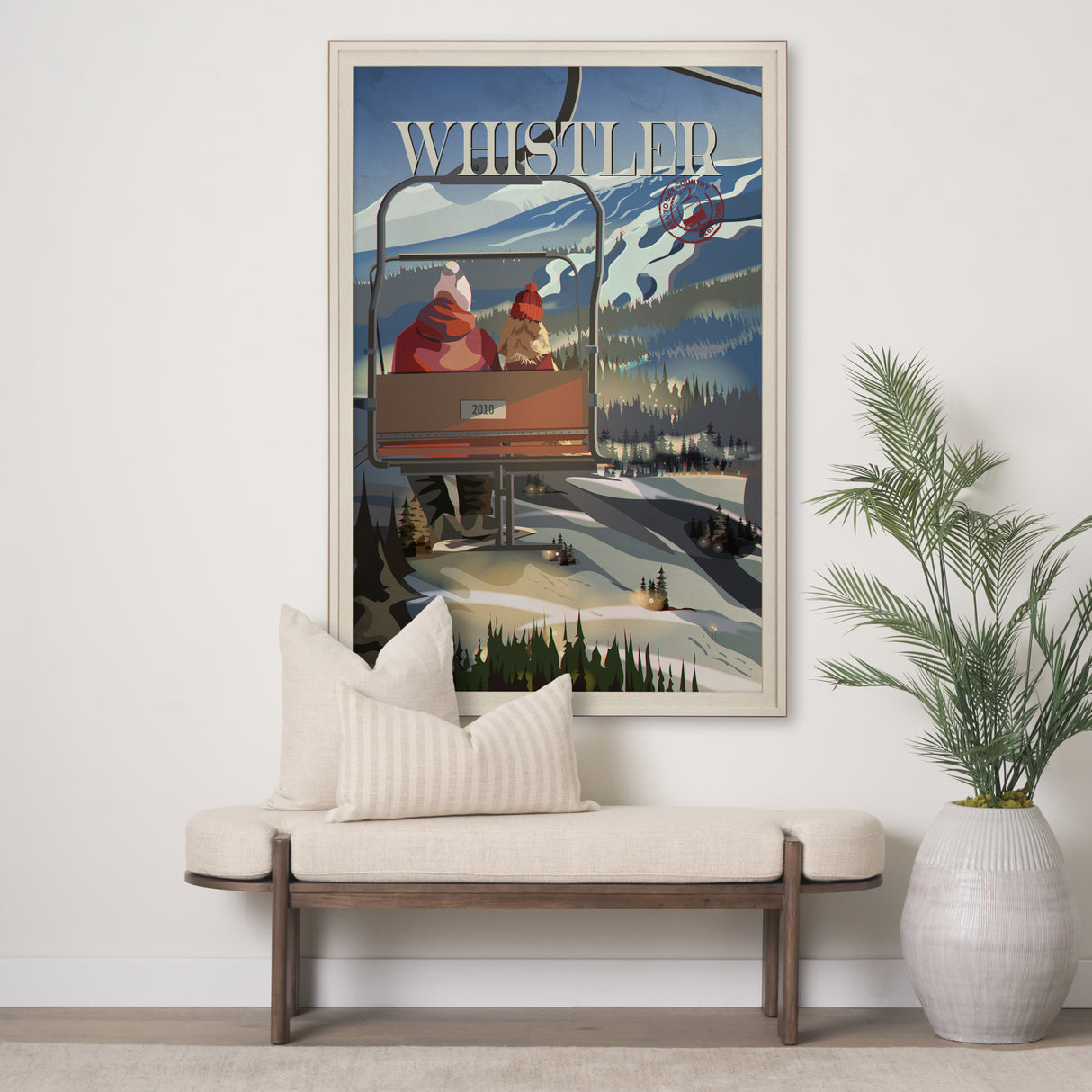 Whistler Go Canada (XL) by Mercana Studio a Hand Embellished Decograph Framed Art Print under Glass from Mercana - Luna Furniture