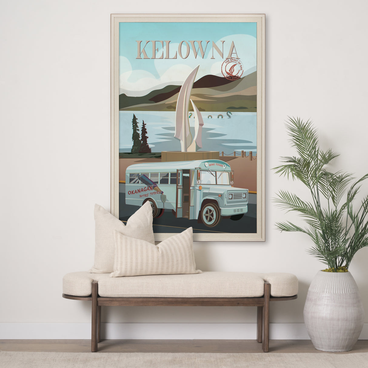 Kelowna Go Canada (XL) by Mercana Studio a Hand Embellished Decograph Framed Art Print under Glass from Mercana - Luna Furniture