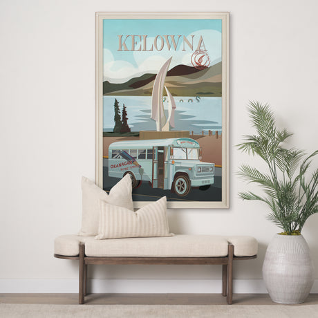 Kelowna Go Canada (XL) by Mercana Studio a Hand Embellished Decograph Framed Art Print under Glass from Mercana - Luna Furniture