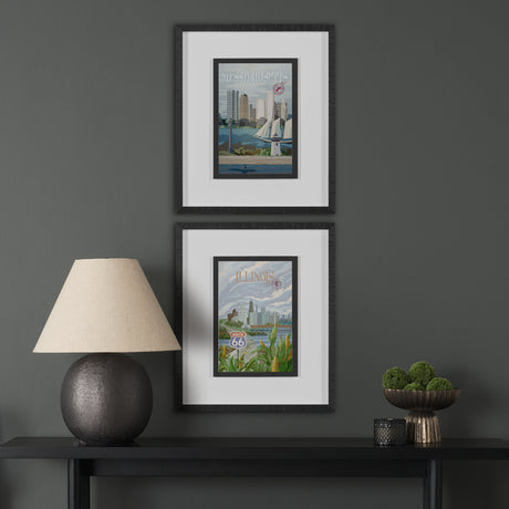 Massachusetts Go USA (M) by Mercana Studio a Framed Art Print Matted under Glass from Mercana - Luna Furniture