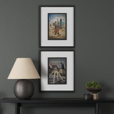 Calgary Go Canada (M) by Mercana Studio a Framed Art Print Matted under Glass from Mercana - Luna Furniture