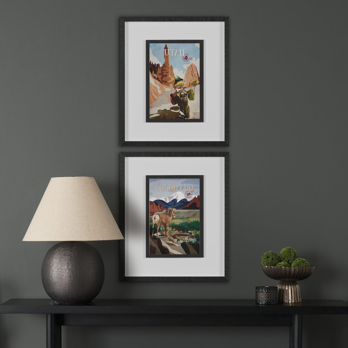 Utah Go USA (M) by Mercana Studio a Framed Art Print Matted under Glass from Mercana - Luna Furniture