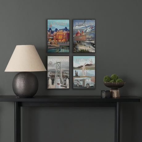 Victoria Go Canada (SM) by Mercana Studio a Hand Embellished Decograph Framed Art Print from Mercana - Luna Furniture