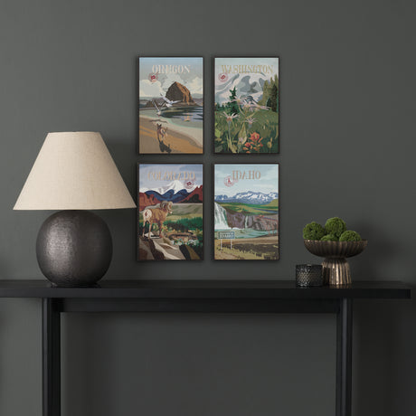 Colorado Go USA (SM) by Mercana Studio a Hand Embellished Decograph Framed Art Print from Mercana - Luna Furniture