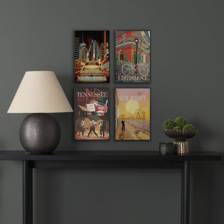 Tennessee Go USA (SM) by Mercana Studio a Hand Embellished Decograph Framed Art Print from Mercana - Luna Furniture