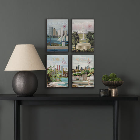 Florida Go USA (SM) by Mercana Studio a Hand Embellished Decograph Framed Art Print from Mercana - Luna Furniture