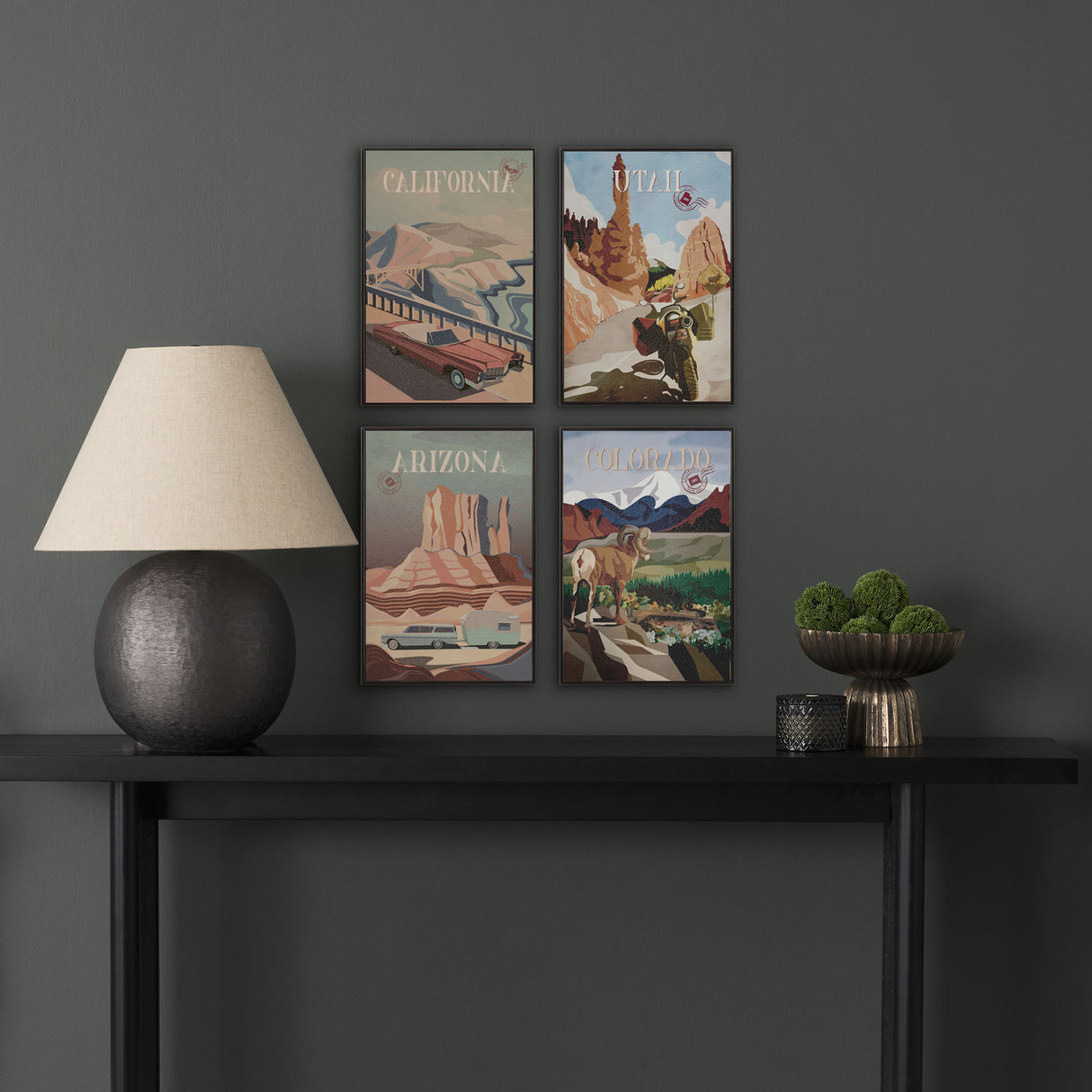 Arizona Go USA (SM) by Mercana Studio a Hand Embellished Decograph Framed Art Print from Mercana - Luna Furniture