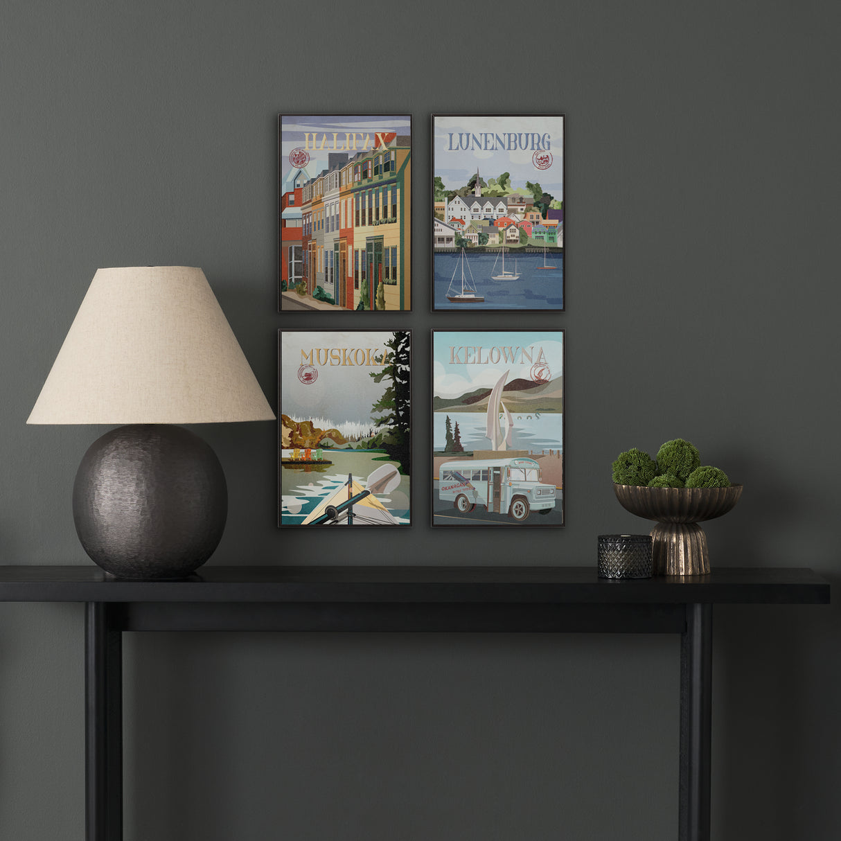 Muskoka Go Canada (SM) by Mercana Studio a Hand Embellished Decograph Framed Art Print from Mercana - Luna Furniture