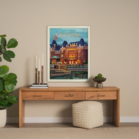 Victoria Go Canada (L) by Mercana Studio a Hand Embellished Decograph Framed Art Print from Mercana - Luna Furniture