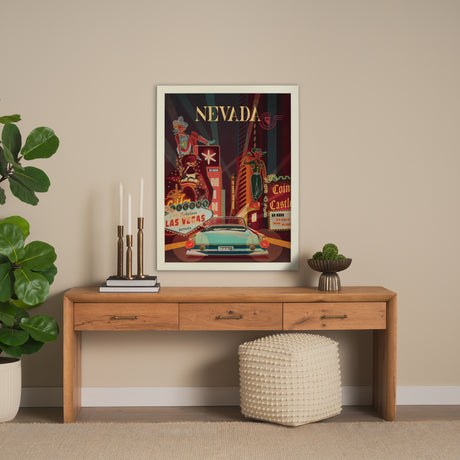 Nevada Go USA (L) by Mercana Studio a Hand Embelished Decograph Framed Art Print from Mercana - Luna Furniture