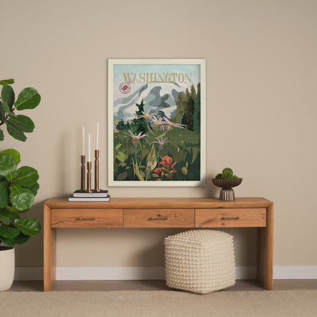 Washington Go USA (L) by Mercana Studio a Hand Embellished Decograph Framed Art Print from Mercana - Luna Furniture