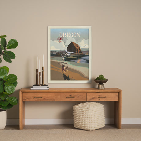 Oregon Go USA (L) by Mercana Studio a Hand Embellished Decograph Framed Art Print from Mercana - Luna Furniture