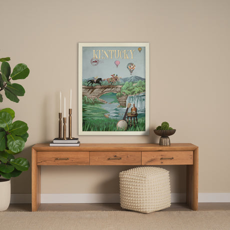 Kentucky Go USA (L) by Mercana Studio a Hand Embellished Decograph Framed Art Print from Mercana - Luna Furniture