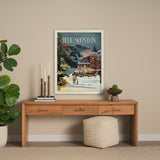 Blue Mountain by Mercana Studio a Hand Embellished Textured Framed Art Print from Mercana - Luna Furniture