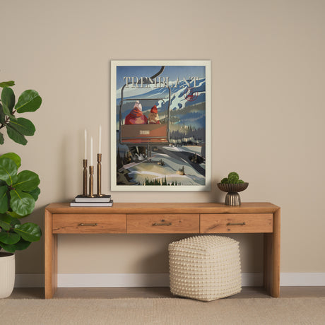 Tremblant Go Canada (L) by Mercana Studio a Hand Embellished Decograph Framed Art Print from Mercana - Luna Furniture