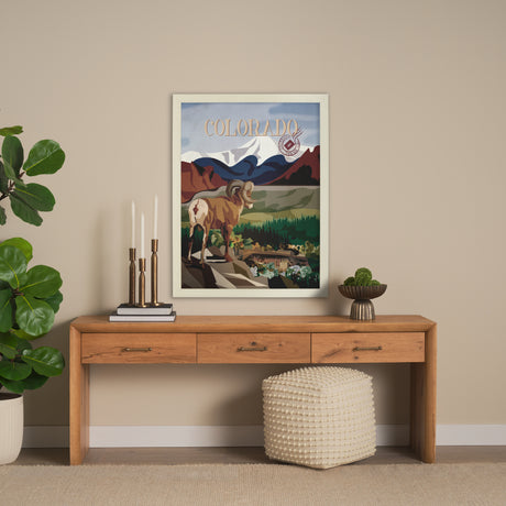 Colorado Go USA (L) by Mercana Studio a Hand Embellished Decograph Framed Art Print from Mercana - Luna Furniture