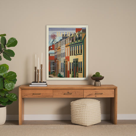Halifax Go Canada (L) by Mercana Studio a Hand Embellished Decograph Framed Art Print from Mercana - Luna Furniture