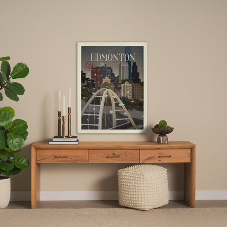 Edmonton Go Canada (L) by Mercana Studio a Hand Embellished Decograph Framed Art Print from Mercana - Luna Furniture