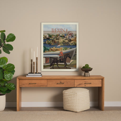 Regina Go Canada (L) by Mercana Studio a Hand Embellished Decograph Framed Art Print from Mercana - Luna Furniture