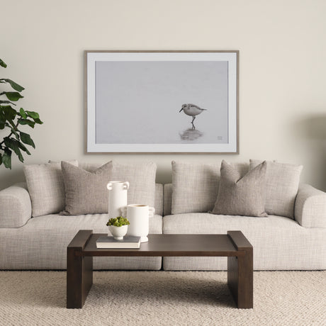 Tybee Island Sanderling by Nathan Larson a Hand Embellished Framed Photo Print under Glass from Mercana - Luna Furniture
