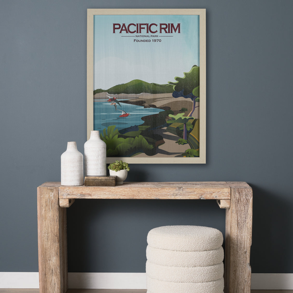 Pacific Rim GO (L) by Mercana Studio a Hand Embellished Decograph Framed Art Print from Mercana - Luna Furniture