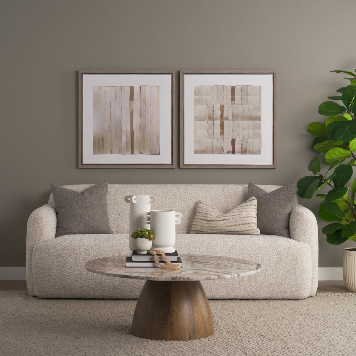 Glazed Echoes White III by Cartissi Hand-Embellished Textured Framed Canvas Artwork from Mercana - Luna Furniture