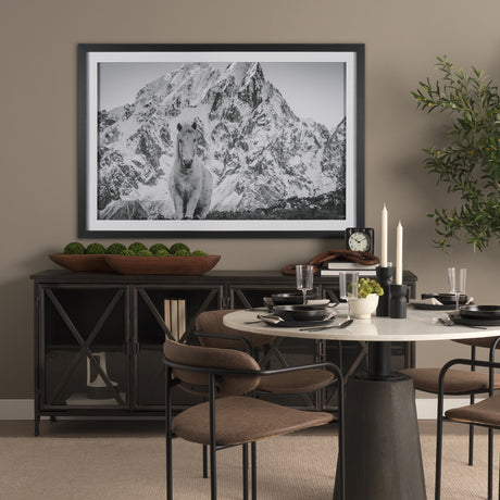 Majestic Mane - Snowscape by Matt Roseveare Framed Art Print Matted under Glass from Mercana - Luna Furniture