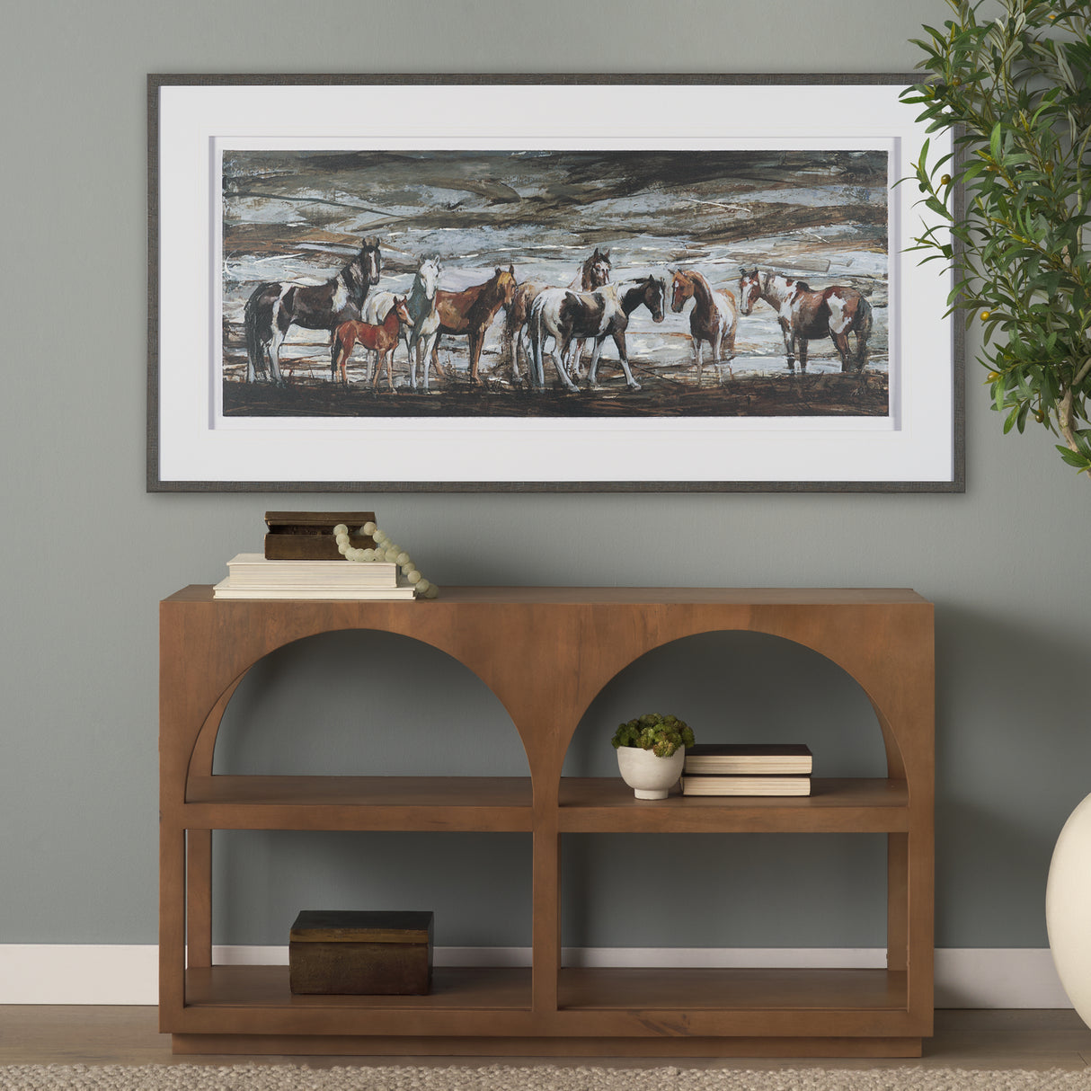 Equine Echoes III by Mercana Studio Hand Embelished Textured Framed Artwork Matted under Glass from Mercana - Luna Furniture