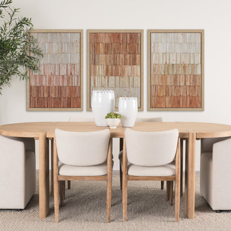 Terracotta Wall II by Flora Kouta Hand-Embellished Textured Framed Canvas Artwork from Mercana - Luna Furniture