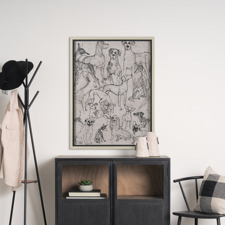 Dog Sketches II by Mercana Studio Hand Embelished Framed Artwork Matted under Glass from Mercana - Luna Furniture