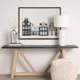 Beautiful Buildings by Irene Sucocki Framed Art Print Matted under Glass from Mercana - Luna Furniture