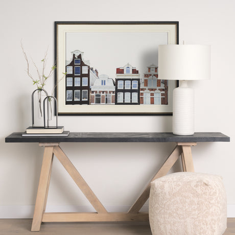 Beautiful Buildings by Irene Sucocki Framed Art Print Matted under Glass from Mercana - Luna Furniture