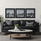 Midtown Manhattan Skyline (Set of 3) by Richard Silver Textured Framed Art Print Matted under Glass from Mercana - Luna Furniture