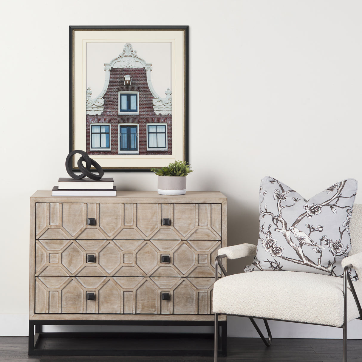 Striking Structure by Irene Sucocki Framed Art Print Matted under Glass from Mercana - Luna Furniture