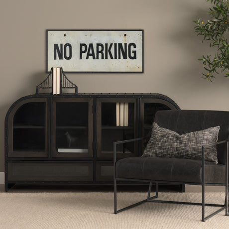 No Parking LG by Mercana Studio Hand Embelished Textured Framed Artwork Matted from Mercana - Luna Furniture