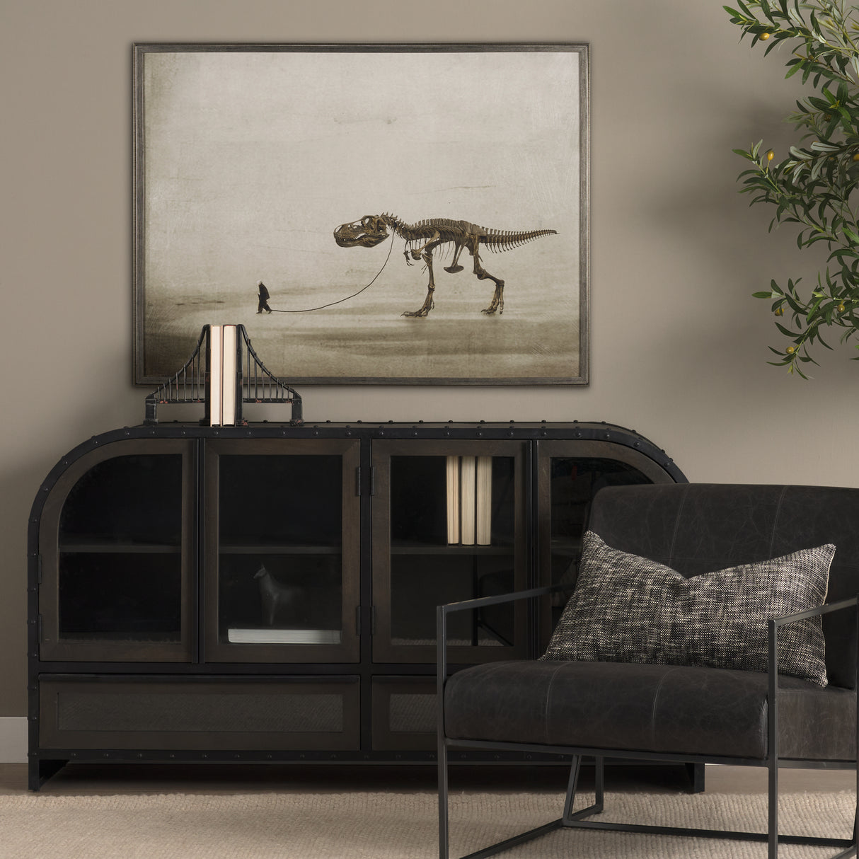 The Walk by Jeffrey Hummel a Hand Embellished Framed Art Print from Mercana - Luna Furniture