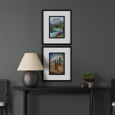 Banff Go Canada (M) by Mercana Studio a Framed Art Print Matted under Glass from Mercana - Luna Furniture