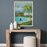 Hawaii Go USA (L) by Mercana Studio a Hand Embellished Decograph Framed Art Print from Mercana - Luna Furniture