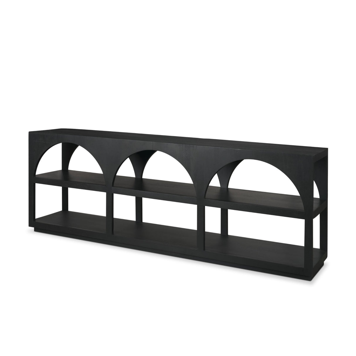 Bela Large Matte Black Arched Console Table from Mercana - Luna Furniture