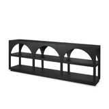 Bela Large Matte Black Arched Console Table from Mercana - Luna Furniture