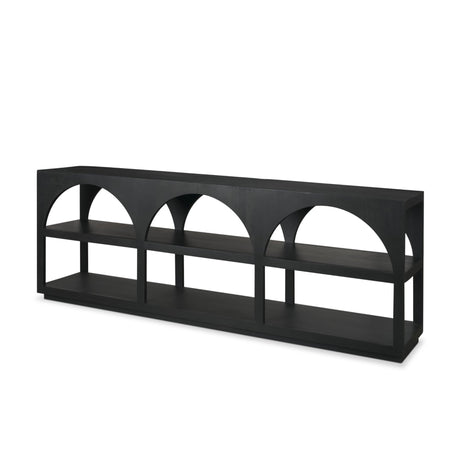 Bela Large Matte Black Arched Console Table from Mercana - Luna Furniture