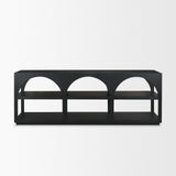 Bela Large Matte Black Arched Console Table from Mercana - Luna Furniture