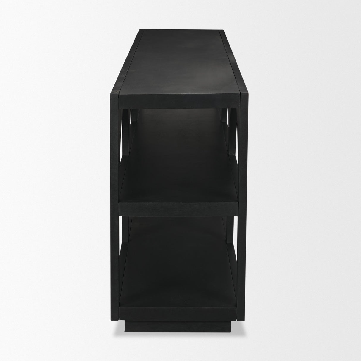 Bela Large Matte Black Arched Console Table from Mercana - Luna Furniture