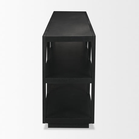 Bela Large Matte Black Arched Console Table from Mercana - Luna Furniture