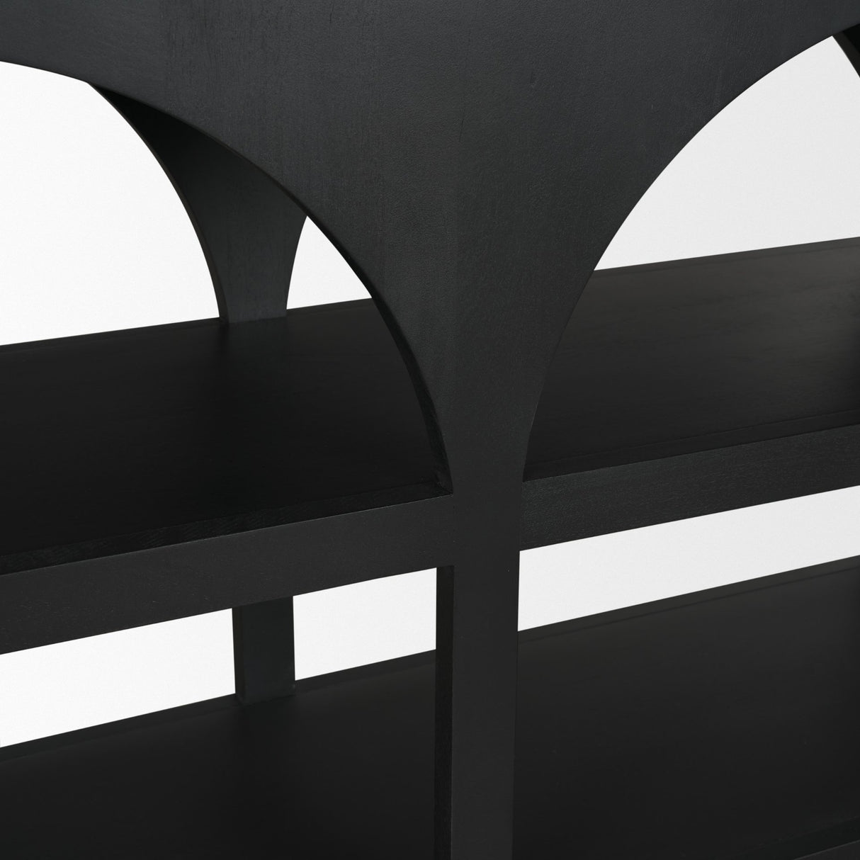 Bela Large Matte Black Arched Console Table from Mercana - Luna Furniture