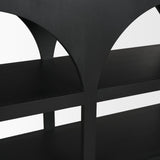 Bela Large Matte Black Arched Console Table from Mercana - Luna Furniture