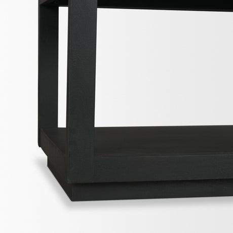 Bela Large Matte Black Arched Console Table from Mercana - Luna Furniture