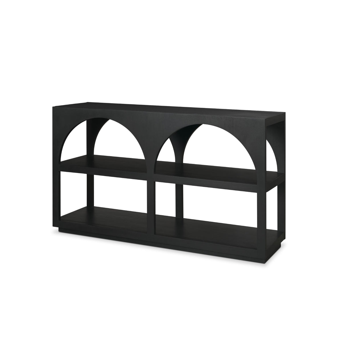 Bela Small Matte Black Arched Console Table from Mercana - Luna Furniture