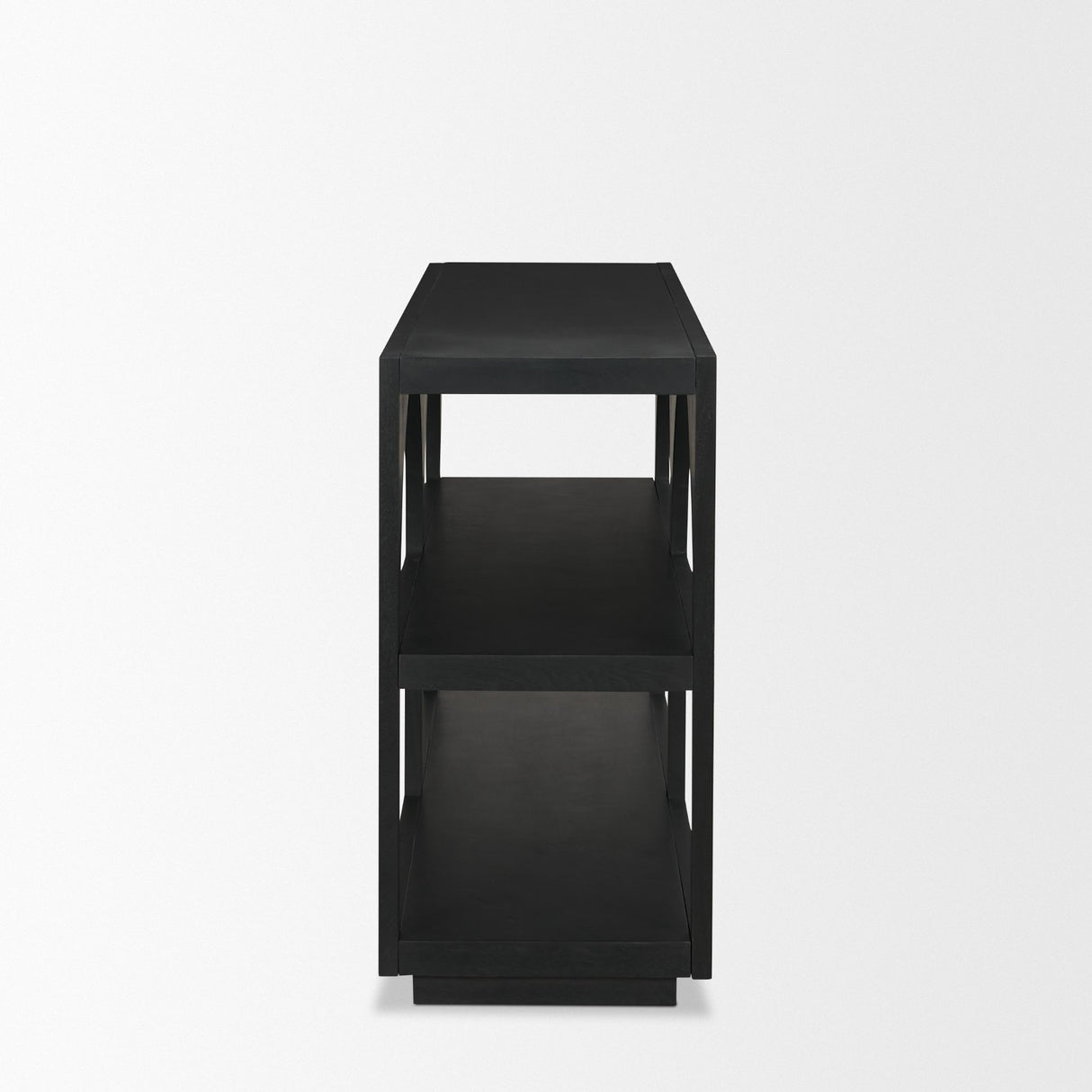 Bela Small Matte Black Arched Console Table from Mercana - Luna Furniture