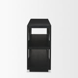 Bela Small Matte Black Arched Console Table from Mercana - Luna Furniture